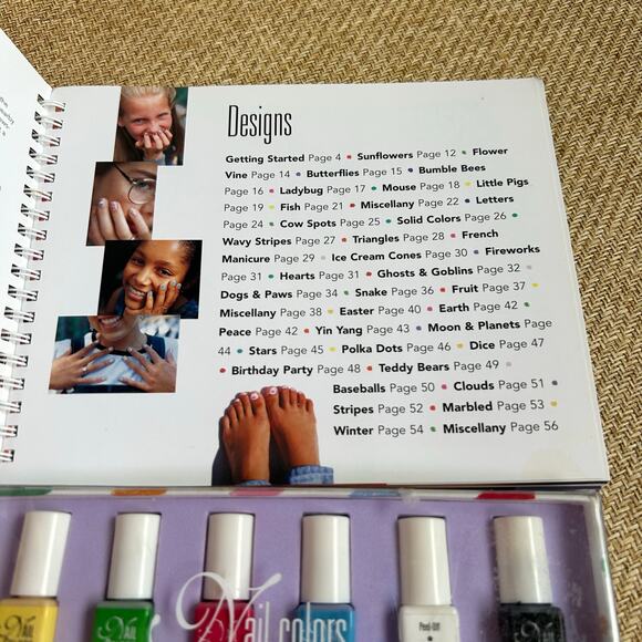 Klutz Nail Art Kit Book Scholastic 2000s Polish Included Lightly Loved Book - Picture 5 of 7